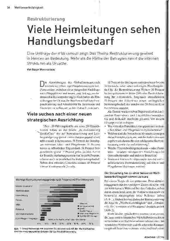 Vorschauseite 1: RestrukturierungViele Heimleitungen sehen Handlungsbedarf
