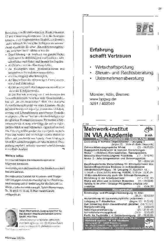 Vorschauseite 4: RestrukturierungViele Heimleitungen sehen Handlungsbedarf