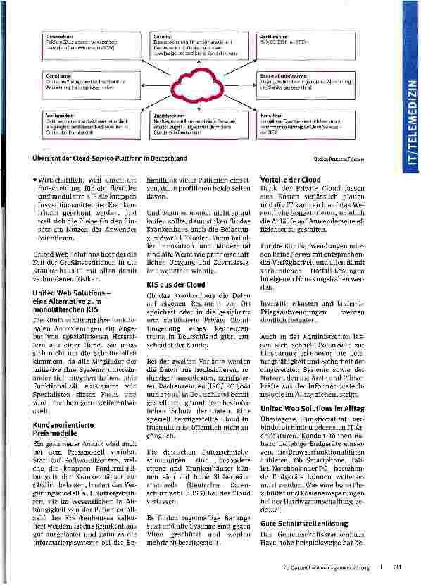 Vorschauseite 2: Das 21. Jahrhundert für die Krankenhaus-IT beginnt