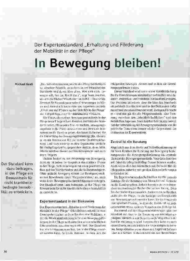 Vorschauseite 1: In Bewegung bleiben!