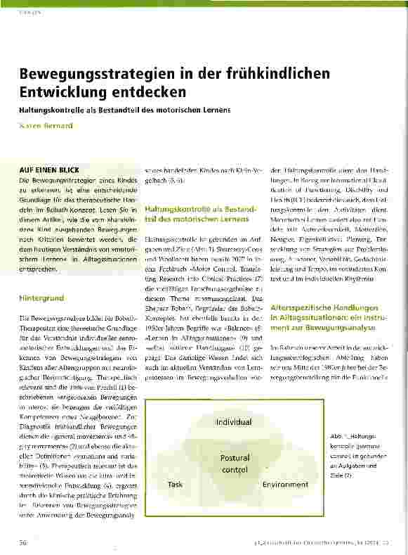 Vorschauseite 1: Bewegungsstrategien in der frühkindlichen Entwicklung entdecken