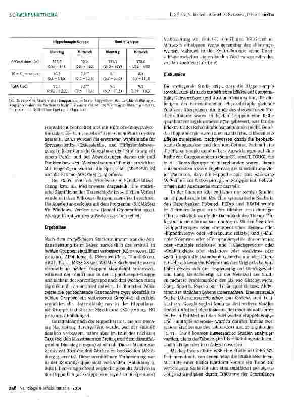 Vorschauseite 3: Hippotherapie bei Multipler Sklerose