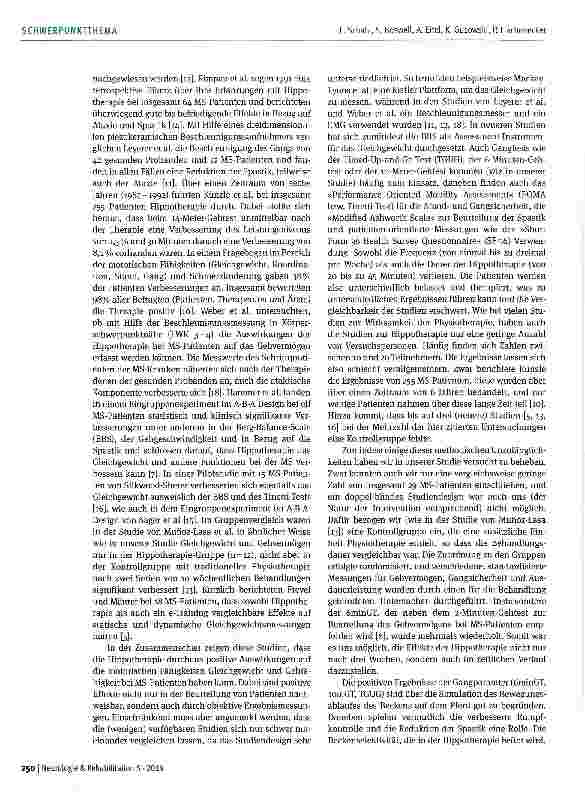 Vorschauseite 5: Hippotherapie bei Multipler Sklerose