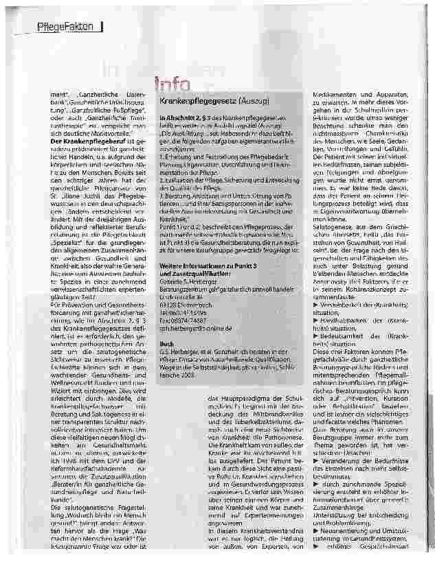 Vorschauseite 3: In gesunden wie in kranken Tagen - Pflegekraft fragen