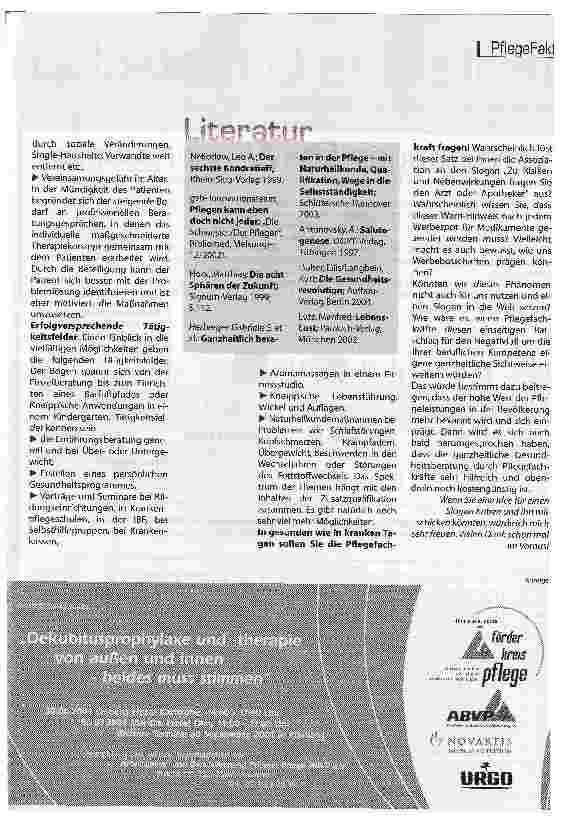 Vorschauseite 4: In gesunden wie in kranken Tagen - Pflegekraft fragen