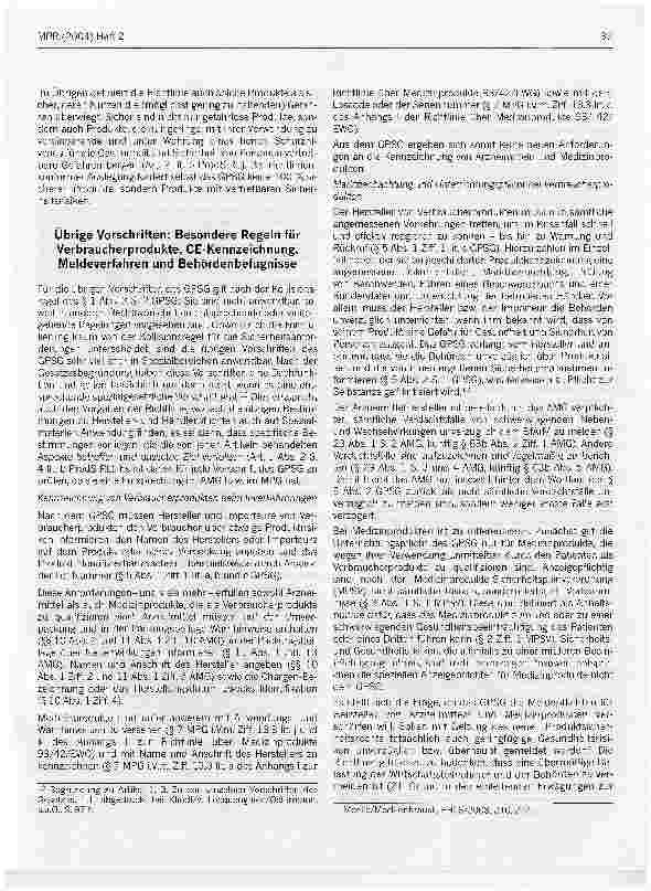 Vorschauseite 3: Bedeutung des neuen Geräteund Produktsicherheitsgesetzes für Arzneimittel und Medizinprodukte