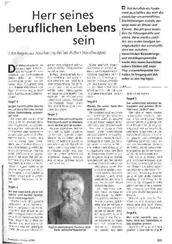 Vorschauseite 1: Herr seines beruflichen Lebens sein Zehn Regeln zur Absicherung der beruflichen Standfestigkeit