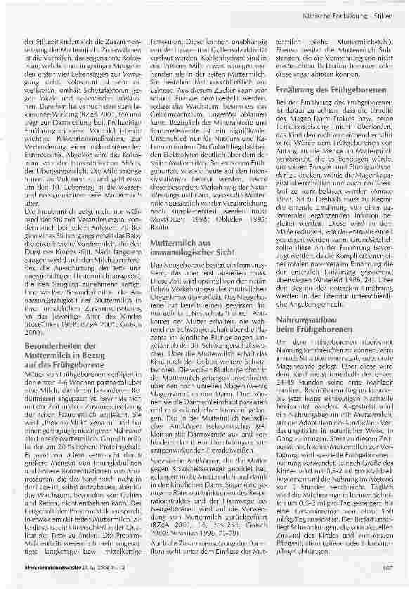 Vorschauseite 2: Die Vorzüge der Muttermilch beim enteralen Nahrungsaufbau des Frühgeborenen