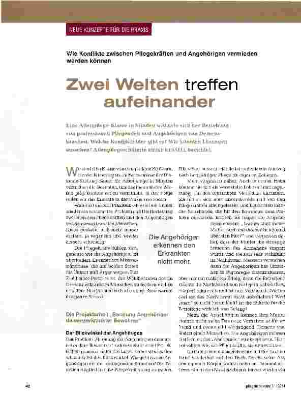 Vorschauseite 1: Zwei Welten treffen aufeinander