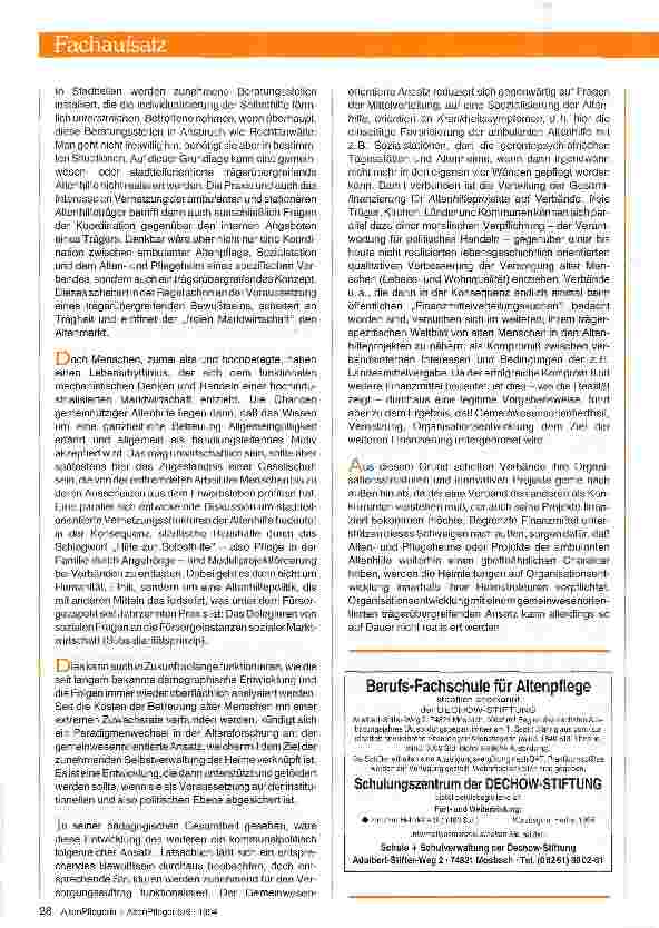 Vorschauseite 2: Gemeinwesenorientierte Altenhilfe