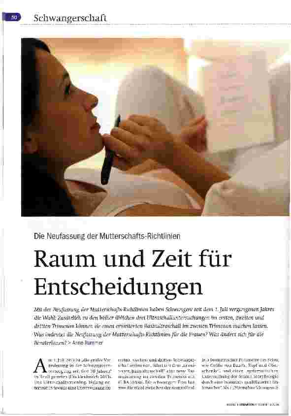 Vorschauseite 1: Raum und Zeit für Entscheidungen