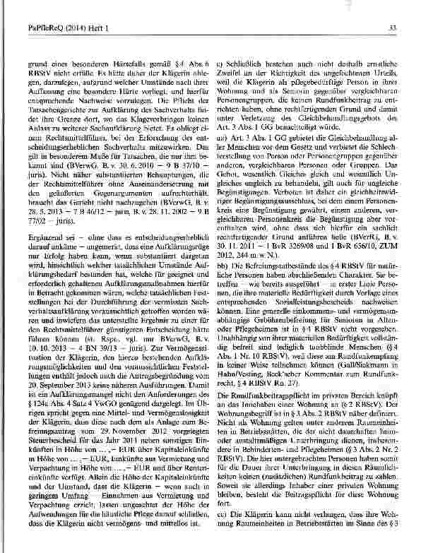 Vorschauseite 5: Zur Rundfunkbeitragspflicht behinderter und pflegebedürftiger Menschen