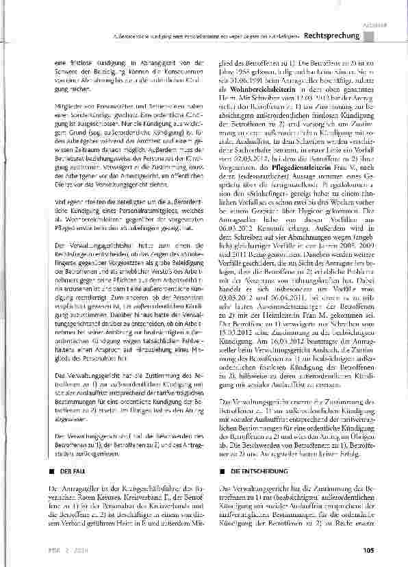 Vorschauseite 2: Außerordentliche Kündigung eines Personalratsmitglieds wegen Zeigens des »Stinkefingers«