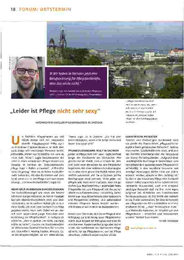 Vorschauseite 1: Leider ist Pflege nicht sehr sexy