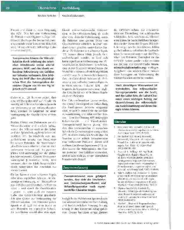 Vorschauseite 6: Schockbedingte Störungen der Mikrozirkulation