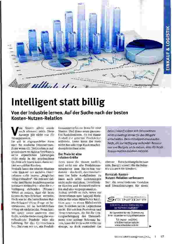 Vorschauseite 1: Intelligent statt billig