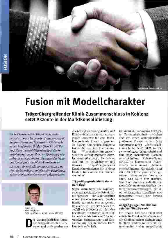 Vorschauseite 1: Fusion mit Modellcharakter