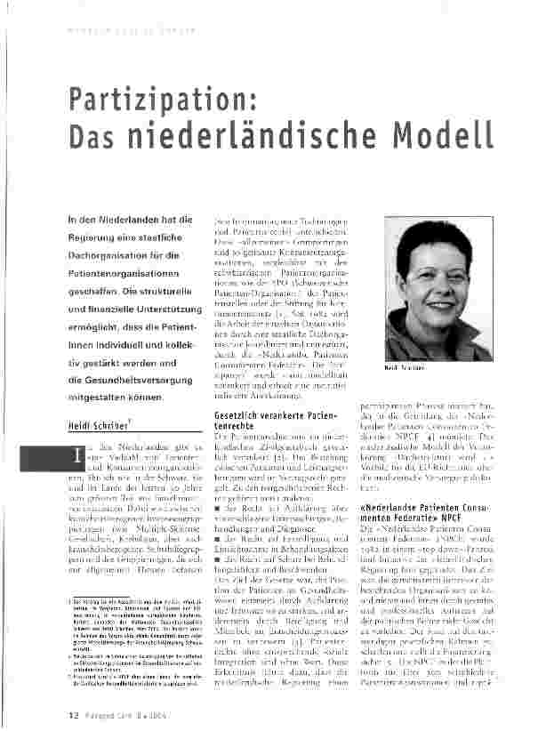 Vorschauseite 1: Partizipation: Das niederländische Modell