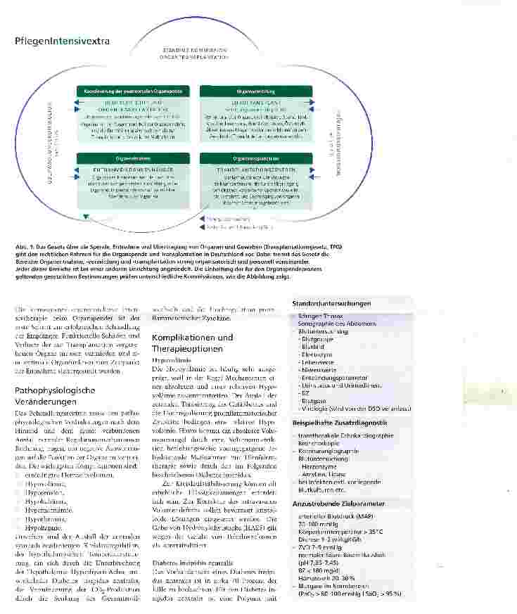 Vorschauseite 2: Pflege eines Organspenders