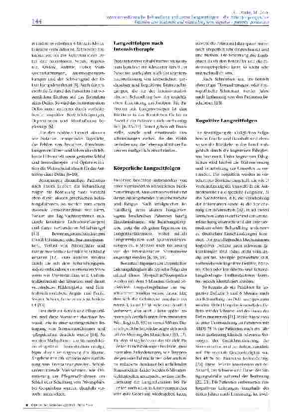 Vorschauseite 3: Intensivmedizinische Behandlung und deren Langzeitfolgen - die Patientenperspektive