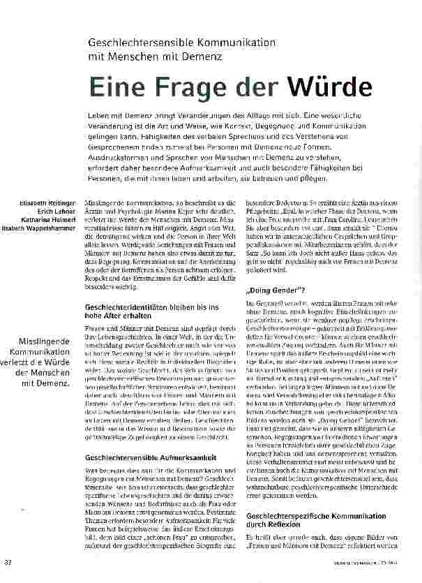 Vorschauseite 1: Eine Frage der Würde