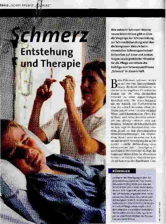 Vorschauseite 1: Schmerz, Entstehung und Therapie