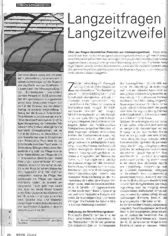 Vorschauseite 1: Langzeitfragen Langzeitzweifel