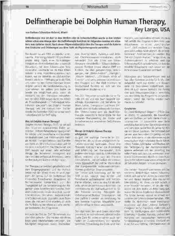 Vorschauseite 1: Delfintherapie bei Dolphin Human Therapy, Key Largo, USA