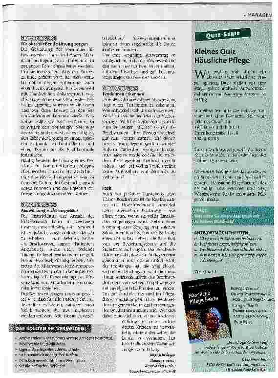 Vorschauseite 2: BeschwerdemanagementAugen zu und durch?