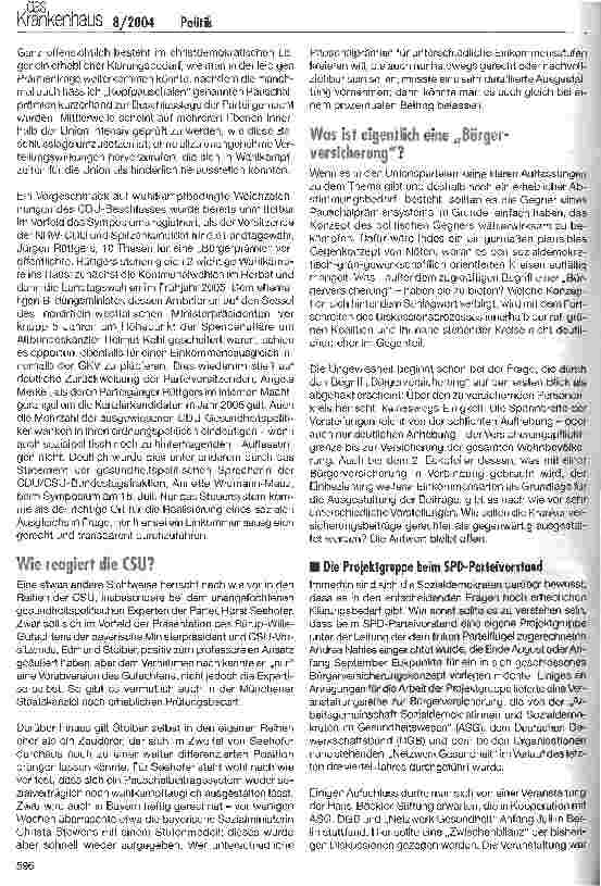 Vorschauseite 2: GKV: Vorbereitungen für einen FeldversuchNoch keine klaren Konzepte für die Reform der GKV-Finanzierung