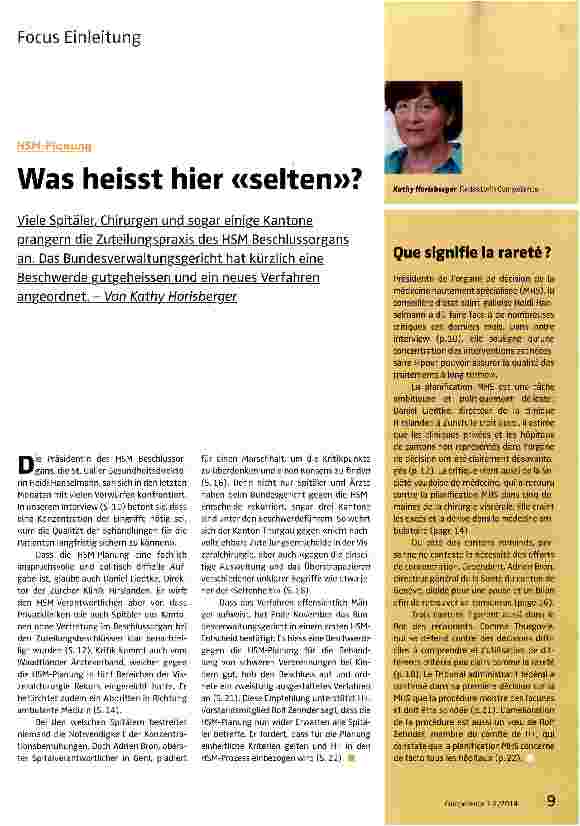 Vorschauseite 1: Was heisst hier «selten»?