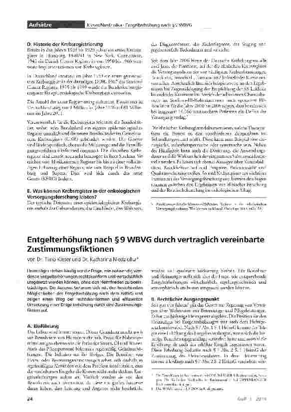 Vorschauseite 1: Entgelterhöhung nach §9 WBVG durch vertraglich vereinbarte Zustimmungsfiktionen