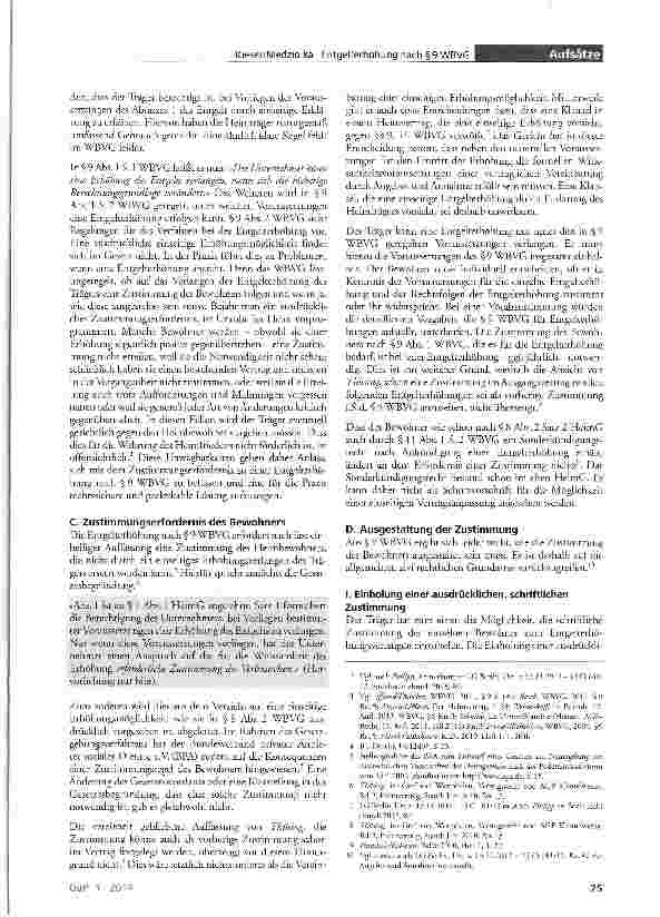 Vorschauseite 2: Entgelterhöhung nach §9 WBVG durch vertraglich vereinbarte Zustimmungsfiktionen