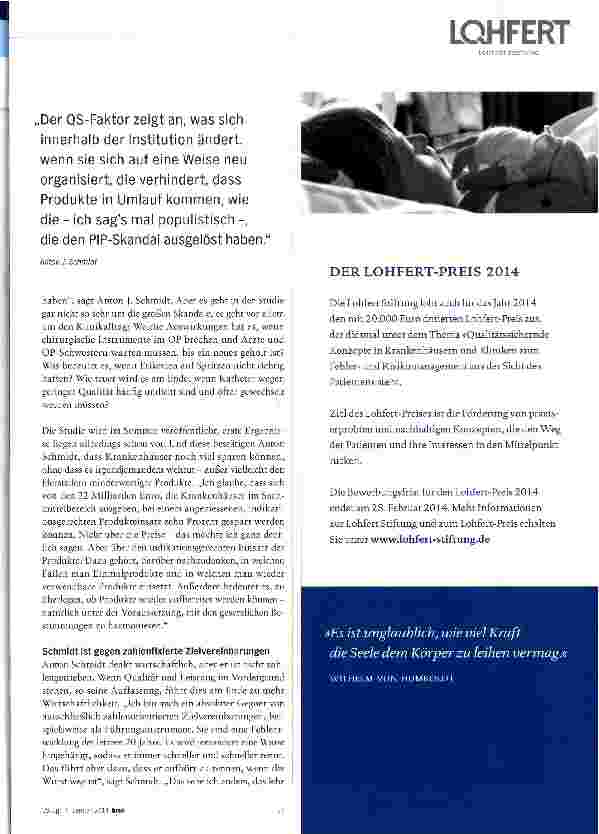 Vorschauseite 5: Anton J. Schmidt: Netzwerker der Gesundheitswirtschaft