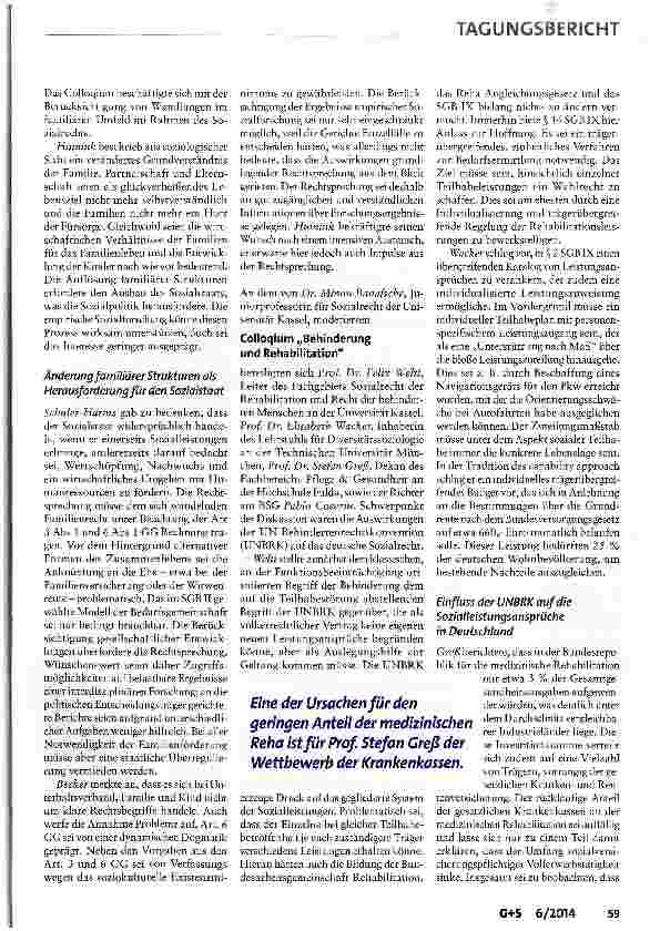 Vorschauseite 6: Die 46. Richterwoche - „Grundlagen und Herausforderungen des Sozialstaats - Denkschrift 60 Jahre Bundessozialgericht