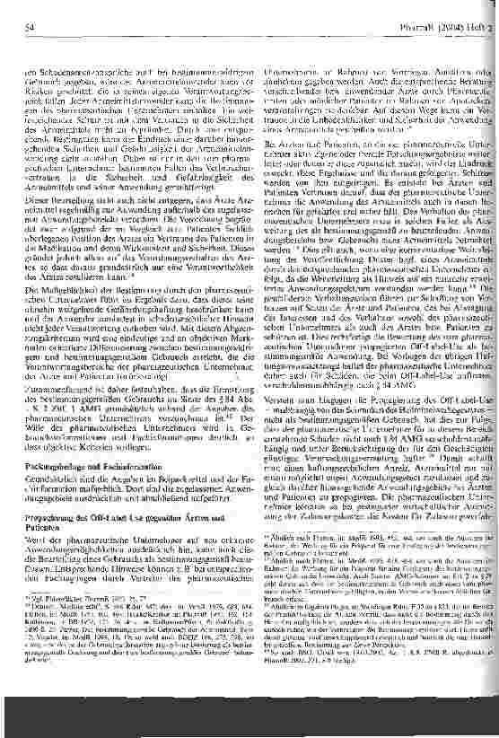 Vorschauseite 3: Haftung des pharmazeutischen Unternehmers bei Off-Label-Use