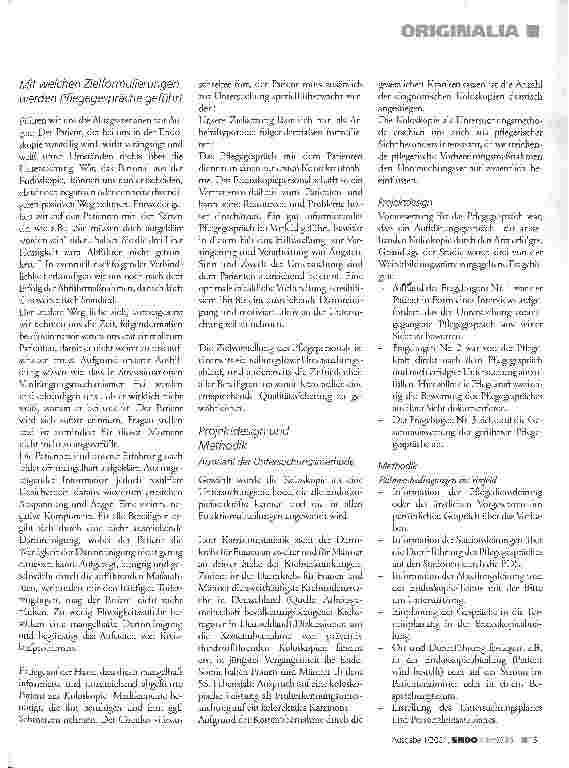 Vorschauseite 2: Projektarbeit: Patientenpflegegespräch vor der Koloskopie