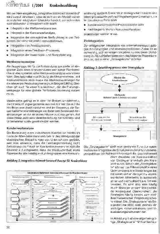 Vorschauseite 2: Strategische Unternehmensführung für Krankenhäuser und Klinikketten (I) Strategieentwicklung und -operationalisierung mit Hilfe des Integrativen Balanced-Scorecard-Konzeptes