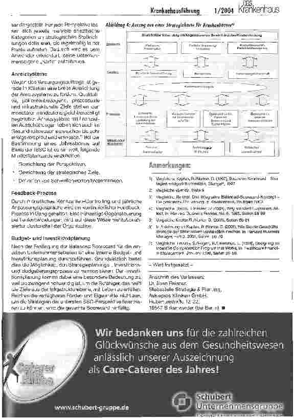 Vorschauseite 3: Strategische Unternehmensführung für Krankenhäuser und Klinikketten (I) Strategieentwicklung und -operationalisierung mit Hilfe des Integrativen Balanced-Scorecard-Konzeptes