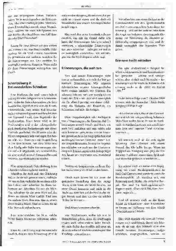 Vorschauseite 4: Erinnern, Schreiben, Bewahren: Kreatives Schreiben mit Seniorinnen und Senioren
