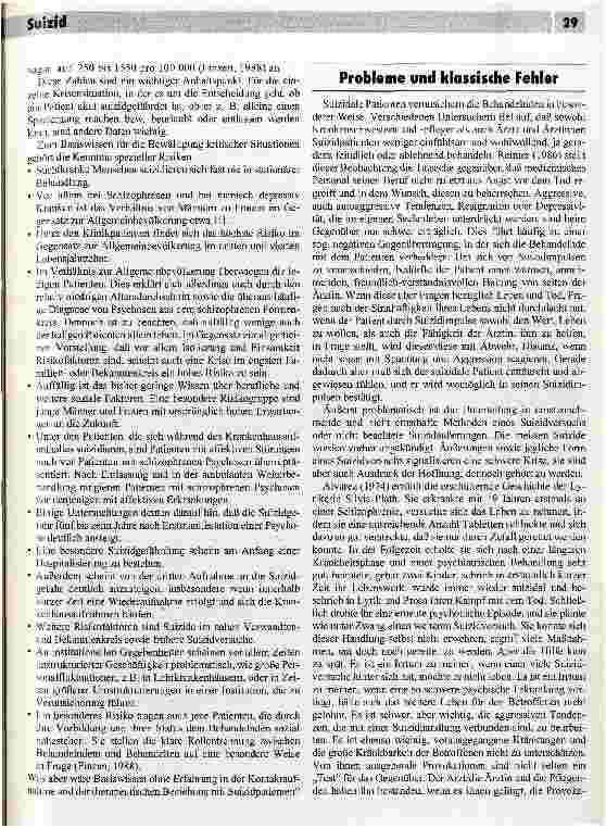 Vorschauseite 3: Suizid in der Psychiatrie