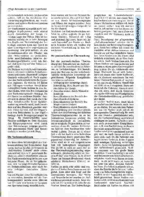 Vorschauseite 3: Pflege Behinderter in der Anästhesie