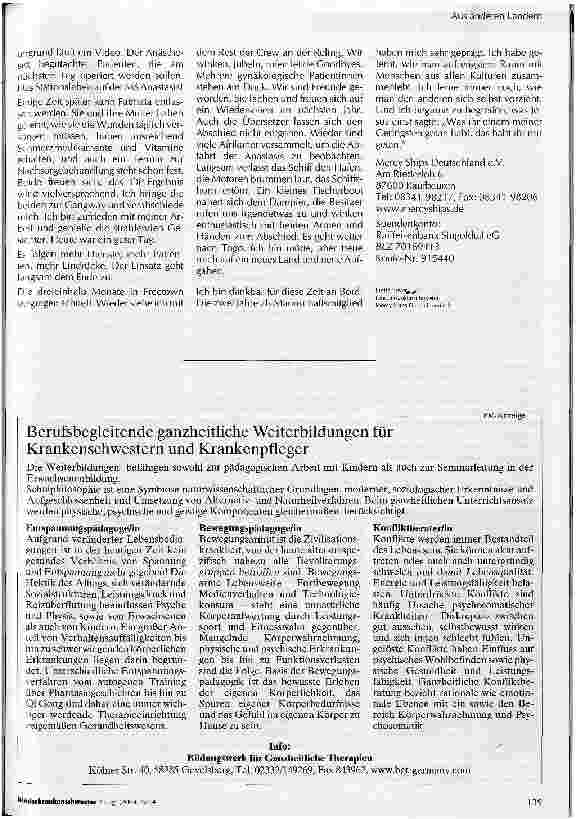 Vorschauseite 5: Mercy Ships - Mehr als ein Abenteuer ...