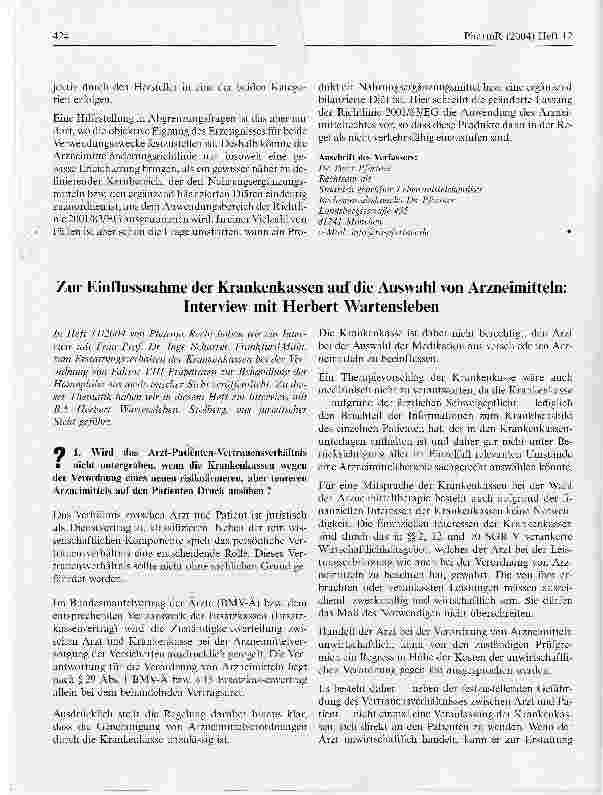 Vorschauseite 6: Die Arzneimitteländerungsrichtlinie 2004/27/EG: Neue Impulse bei der Abgrenzung zwischen dual use Produkten und Arzneimitteln? (Teil 2)