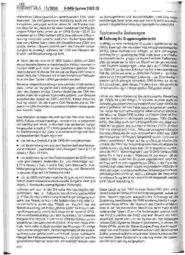 Vorschauseite 3: DRG-System 2005: Was hat sich geändert?