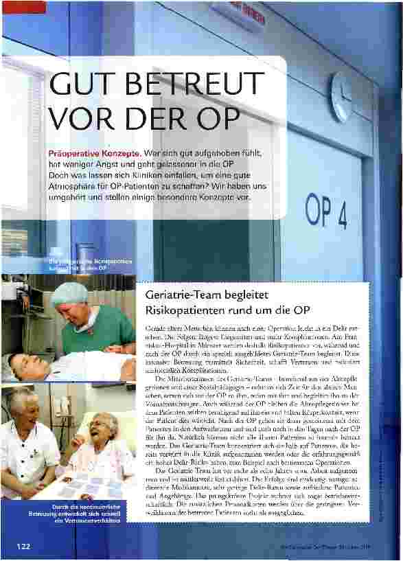 Vorschauseite 1: Gut betreut vor der OP