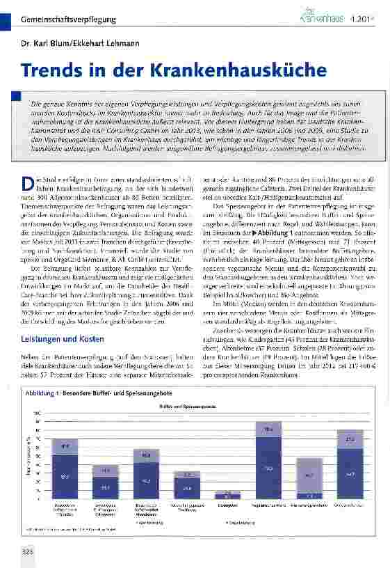 Vorschauseite 1: Trends in der Krankenhausküche