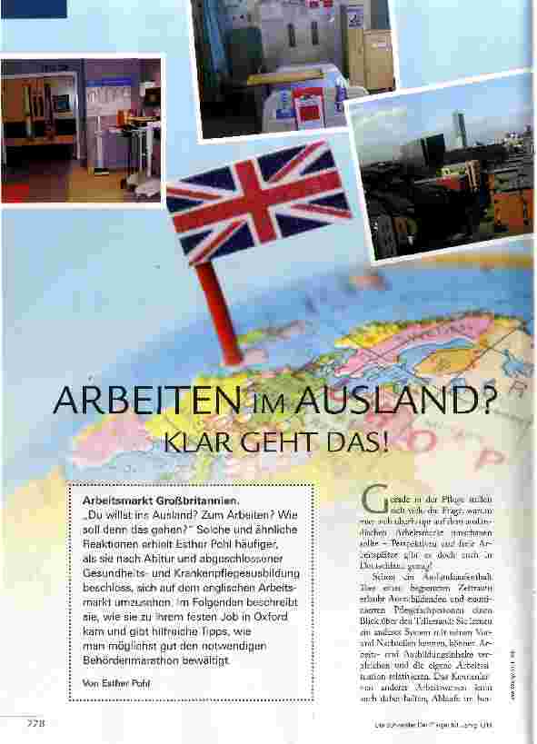 Vorschauseite 1: Arbeiten im Ausland? Klar geht das