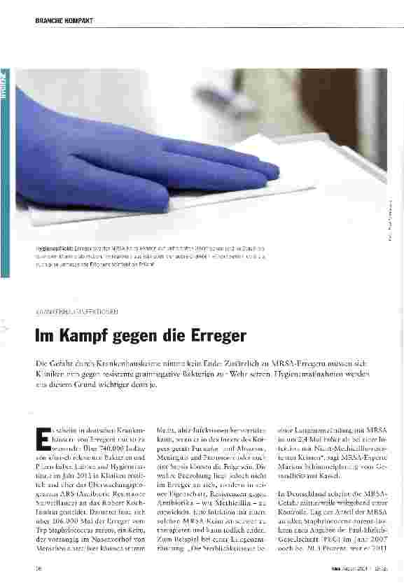 Vorschauseite 1: Im Kampf gegen die Erreger