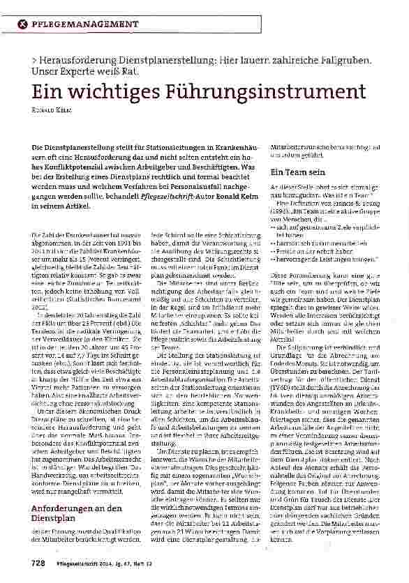 Vorschauseite 1: Ein wichtiges Führungsinstrument